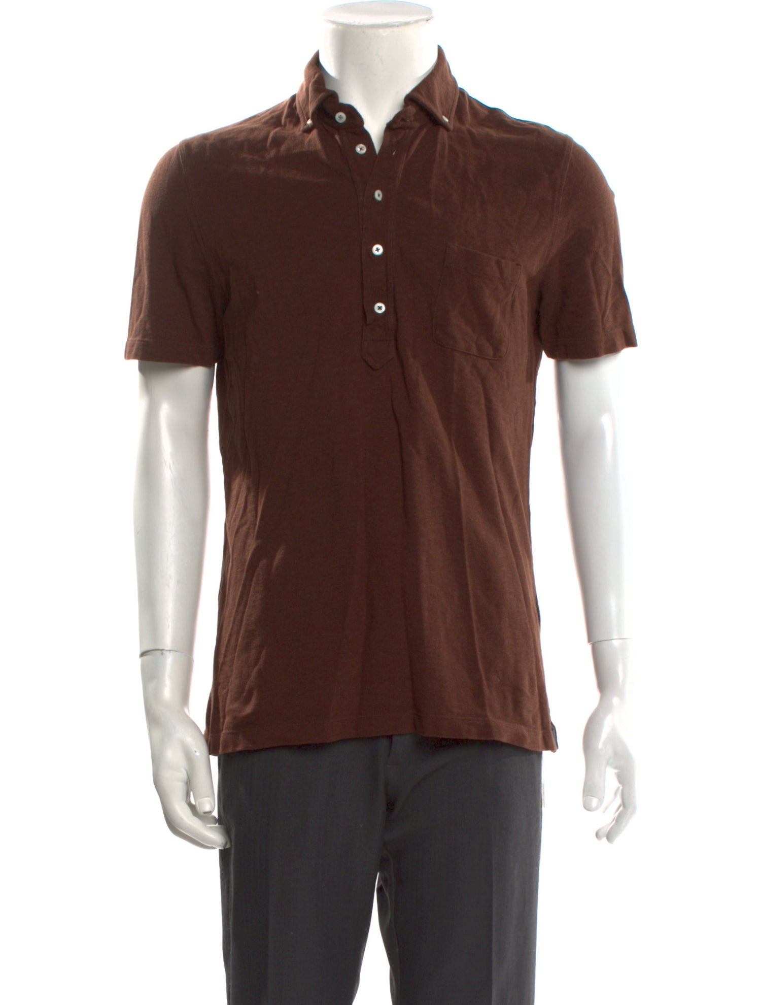Brunello Cucinelli V-Neck Short Sleeve Polo Shirt