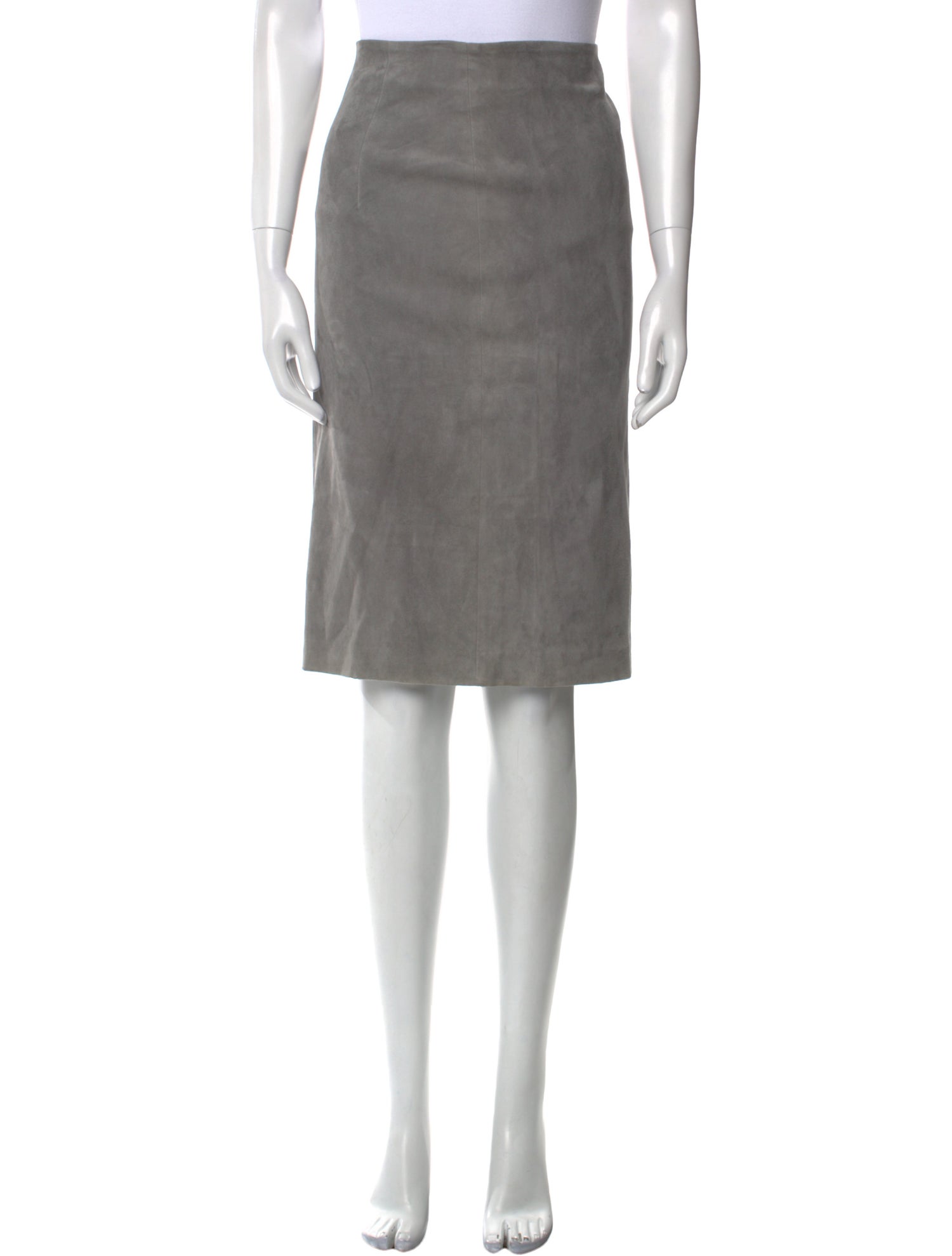 Brunello Cucinelli Leather Knee-Length Skirt