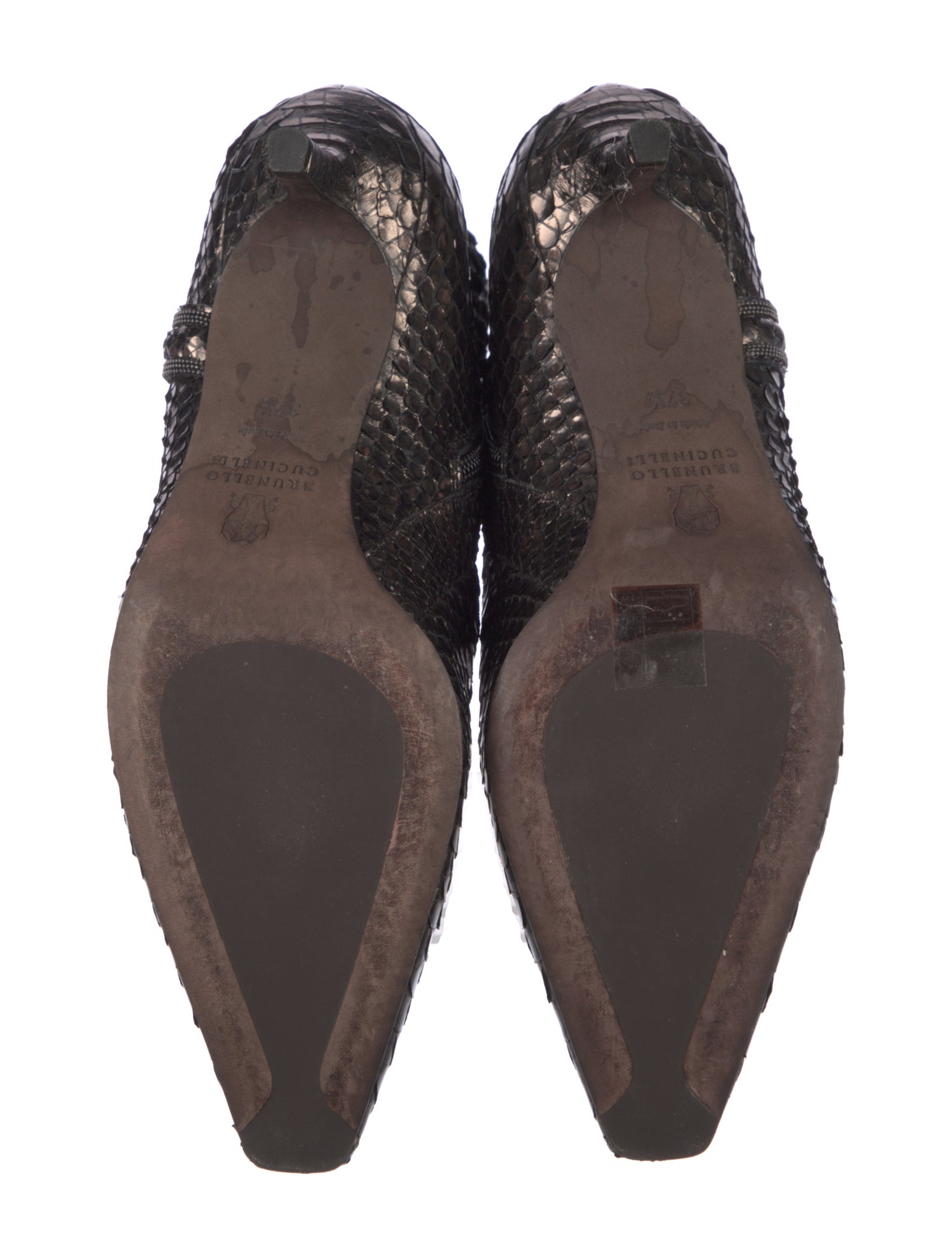 Brunello Cucinelli Monili Leather Boots