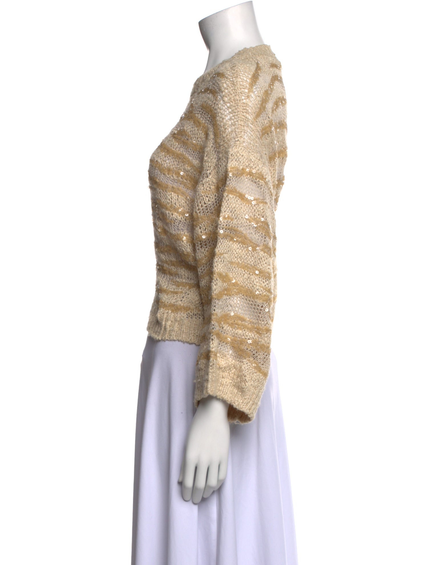 Brunello Cucinelli Silk Striped Sweater