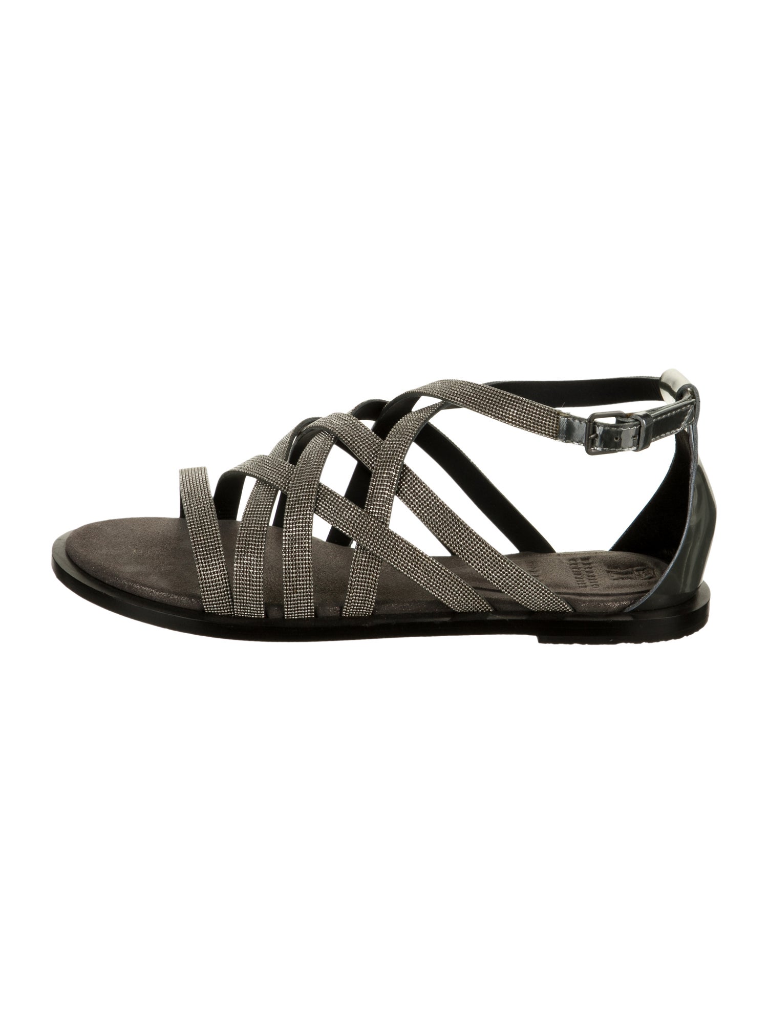 Brunello Cucinelli Monili Leather Sandals