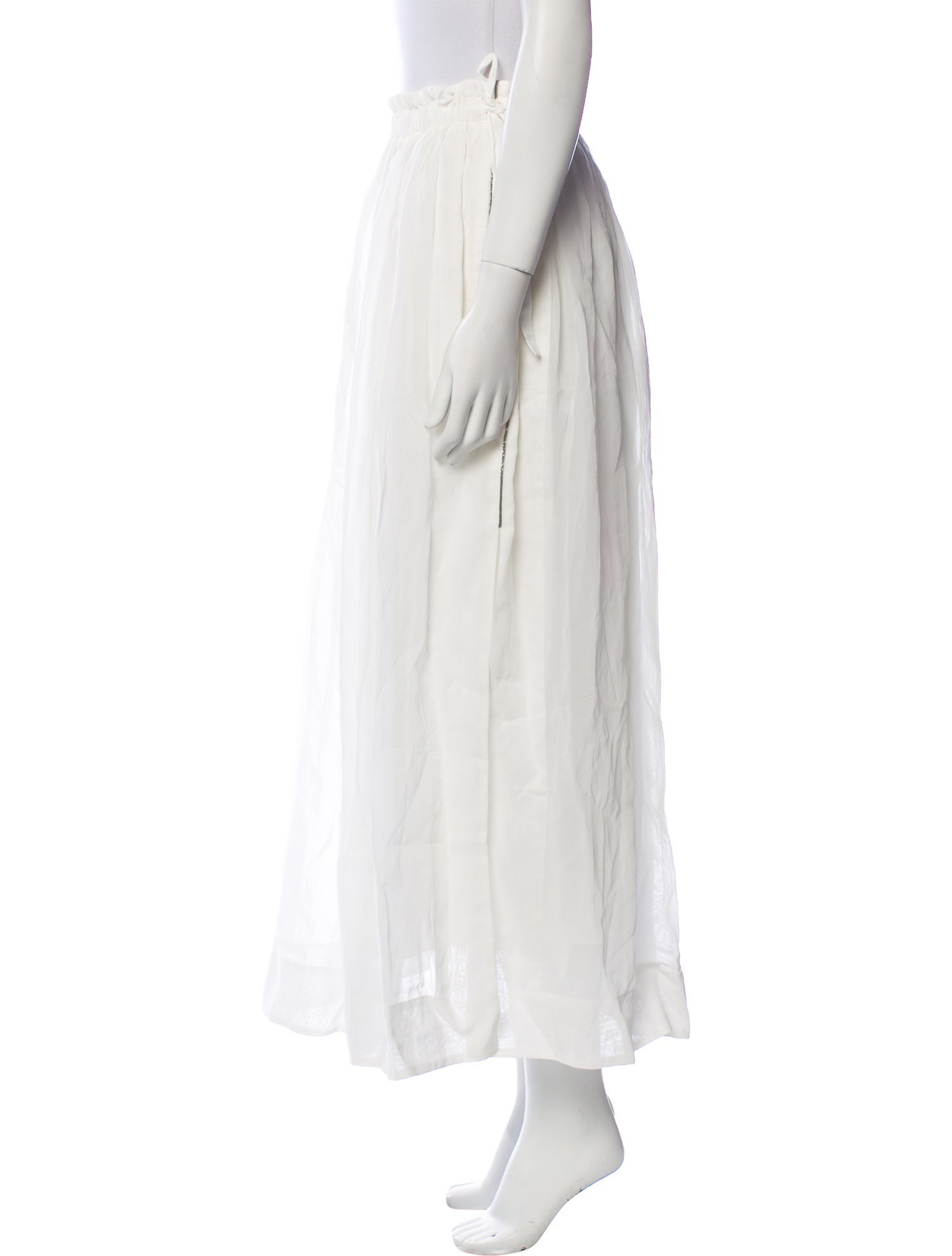 Brunello Cucinelli Ruffle Embellishment Midi Length Skirt