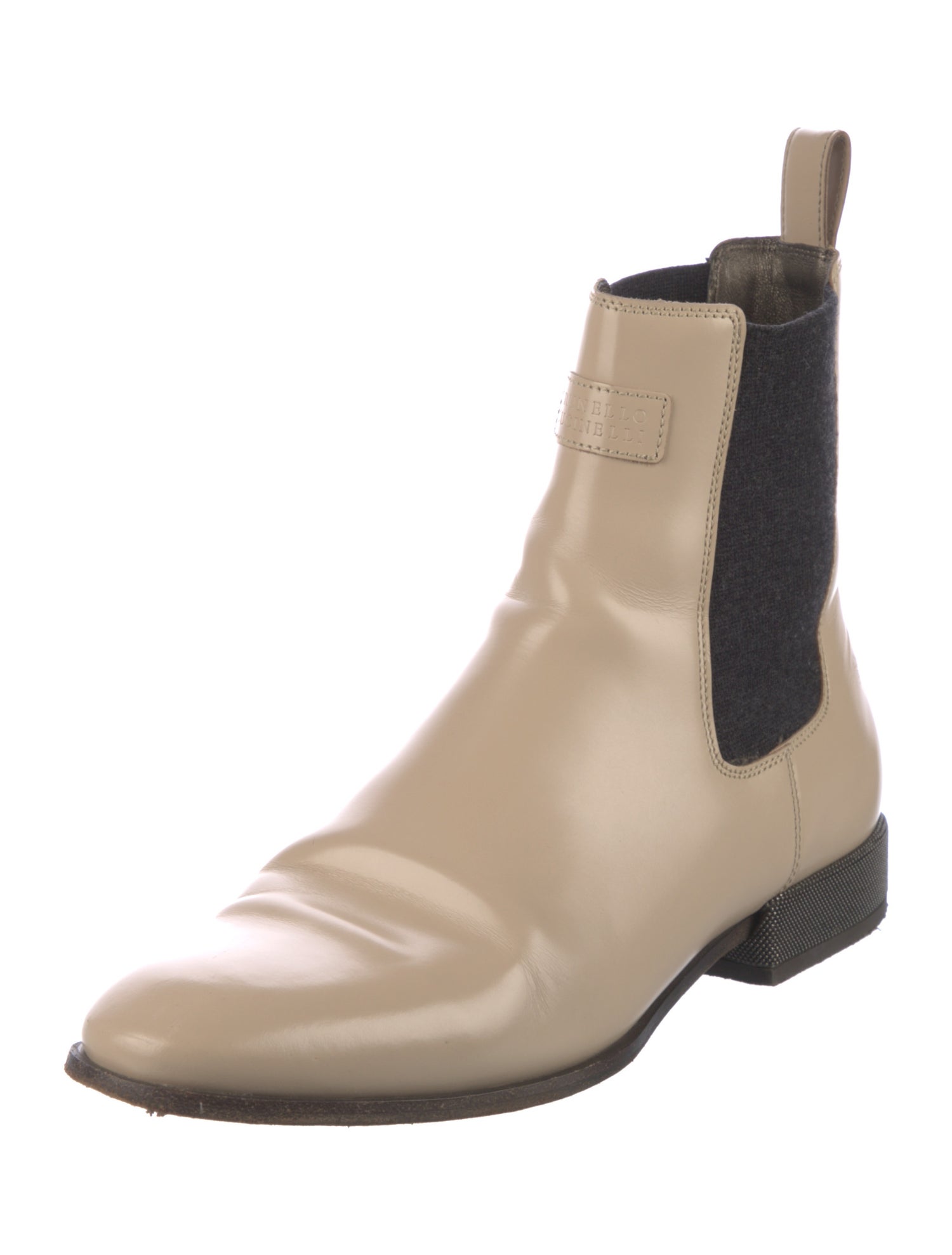 Brunello Cucinelli Monili Leather Chelsea Boots