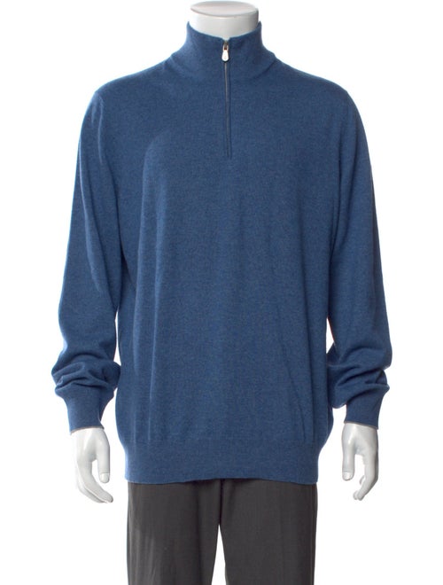 Brunello Cucinelli Cashmere Turtleneck Polo Sweater