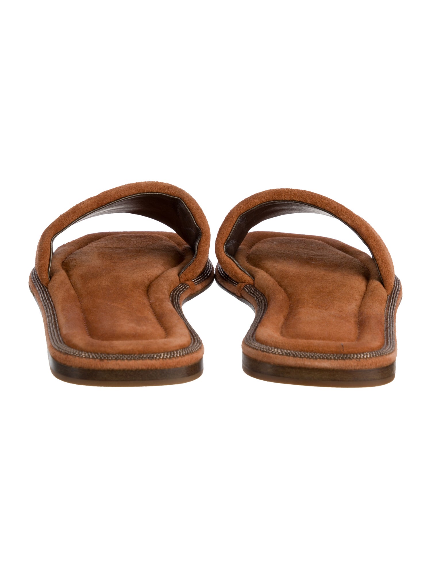 Brunello Cucinelli Monili Suede Slides