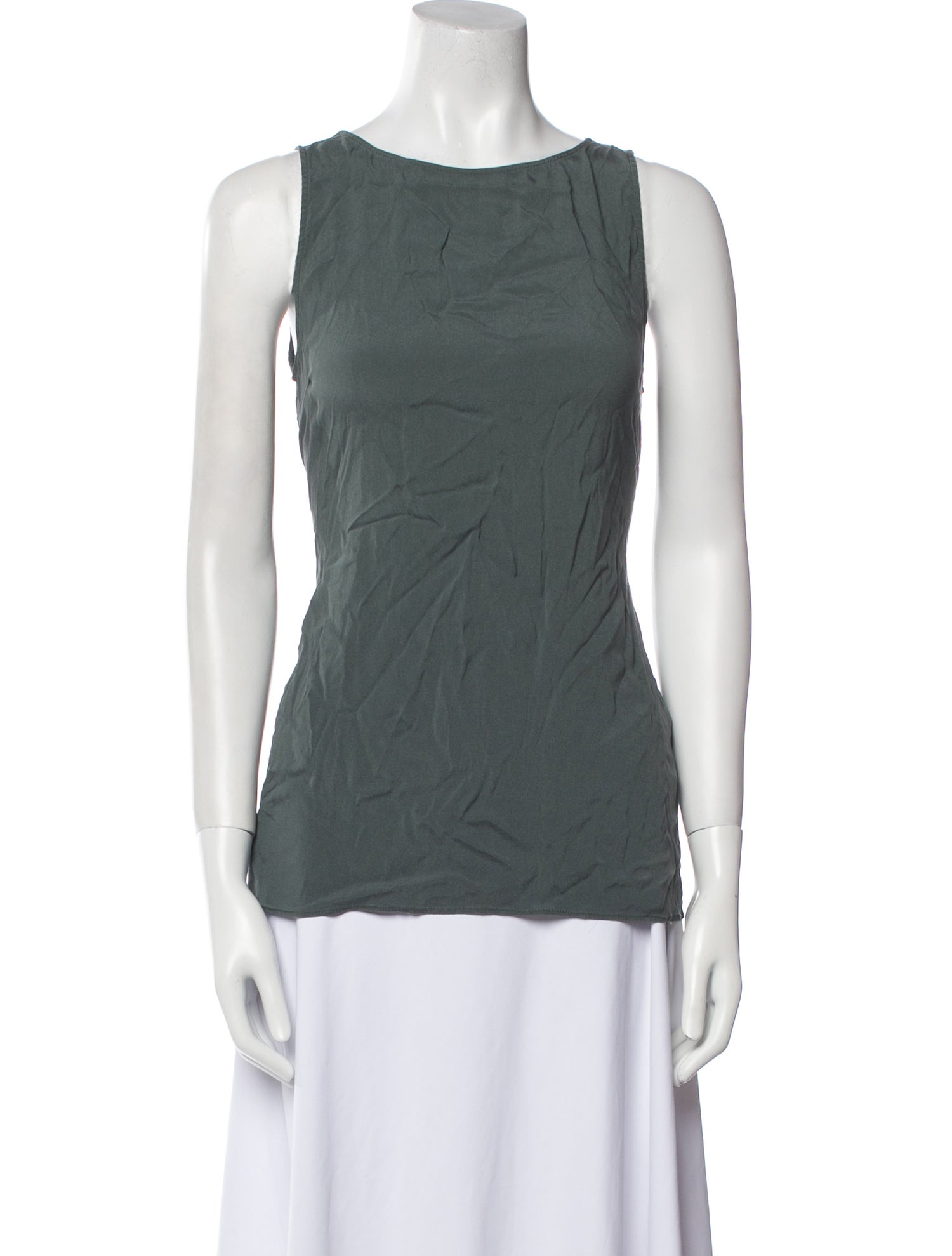 Brunello Cucinelli Silk Bateau Neckline Top