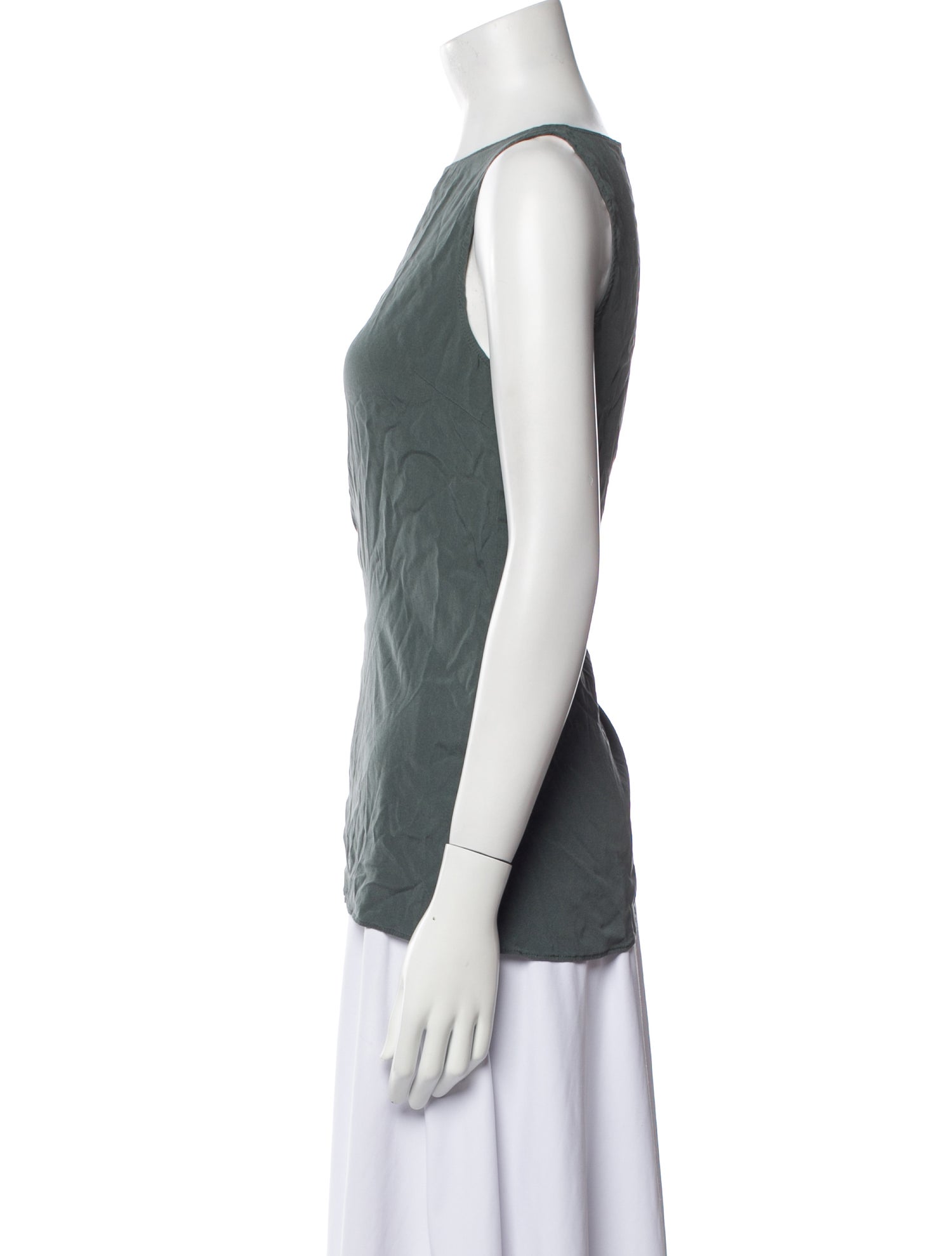 Brunello Cucinelli Silk Bateau Neckline Top