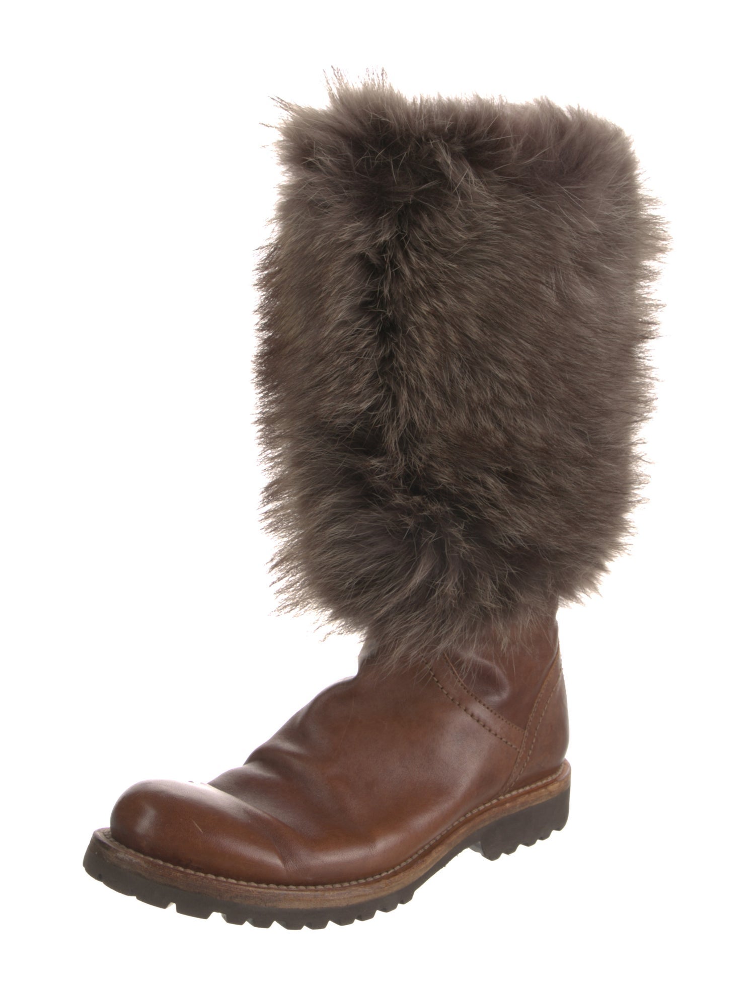 Brunello Cucinelli Leather Snow Boots