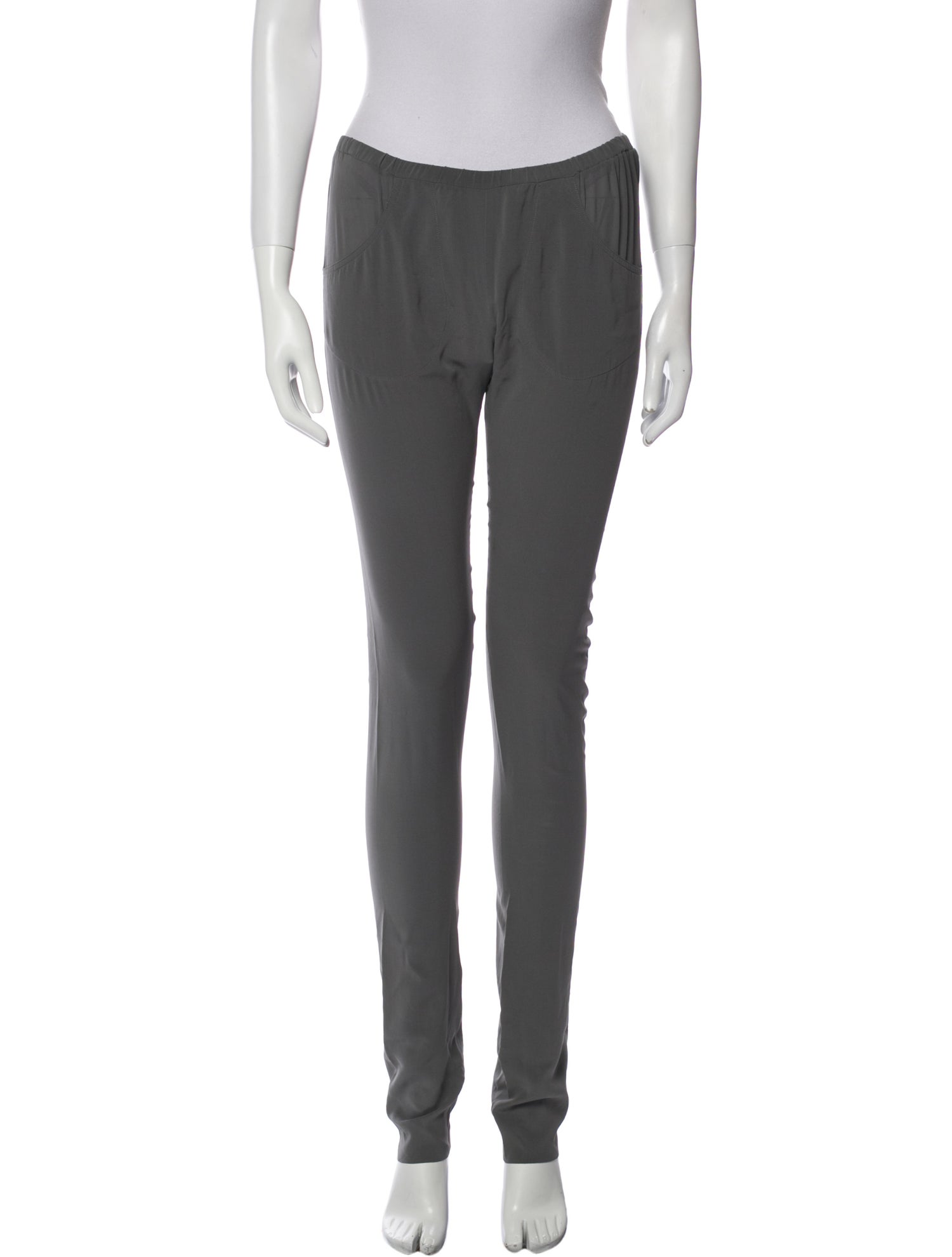 Brunello Cucinelli Silk Skinny Leg Pants