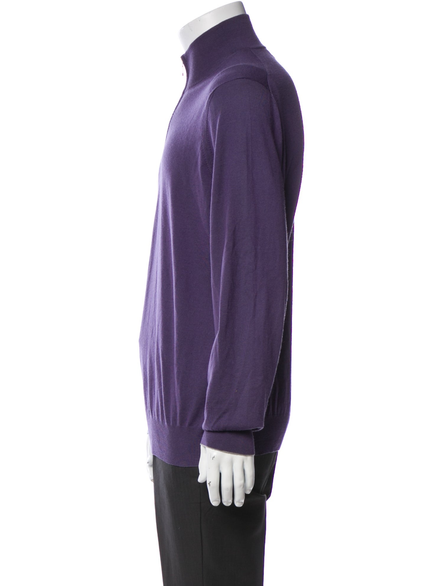 Brunello Cucinelli Wool Mock Neck Polo Sweater