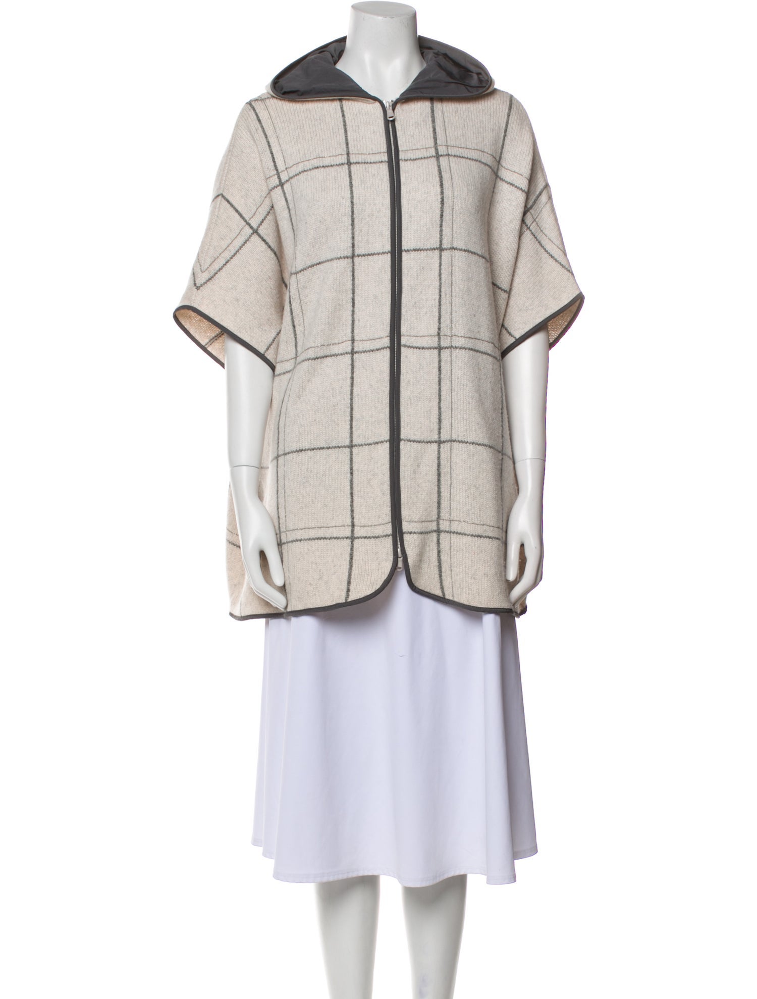Brunello Cucinelli Cashmere Plaid Print Jacket