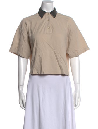 Brunello Cucinelli Short Sleeve Crop Top
