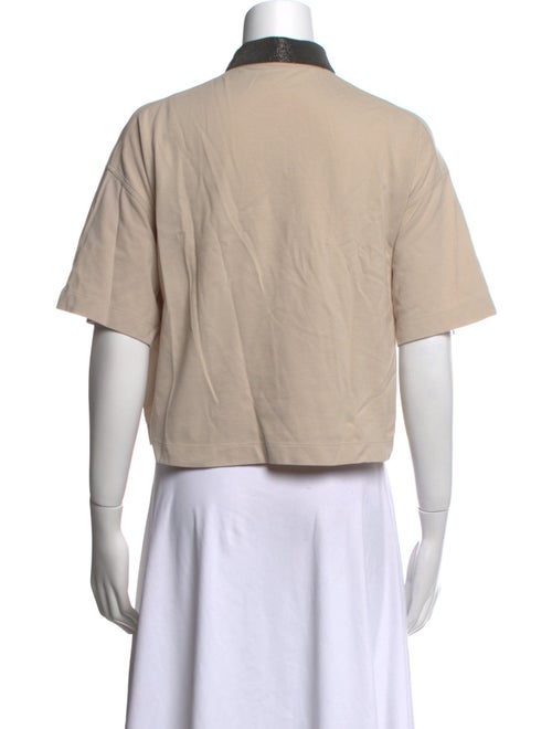 Brunello Cucinelli Short Sleeve Crop Top
