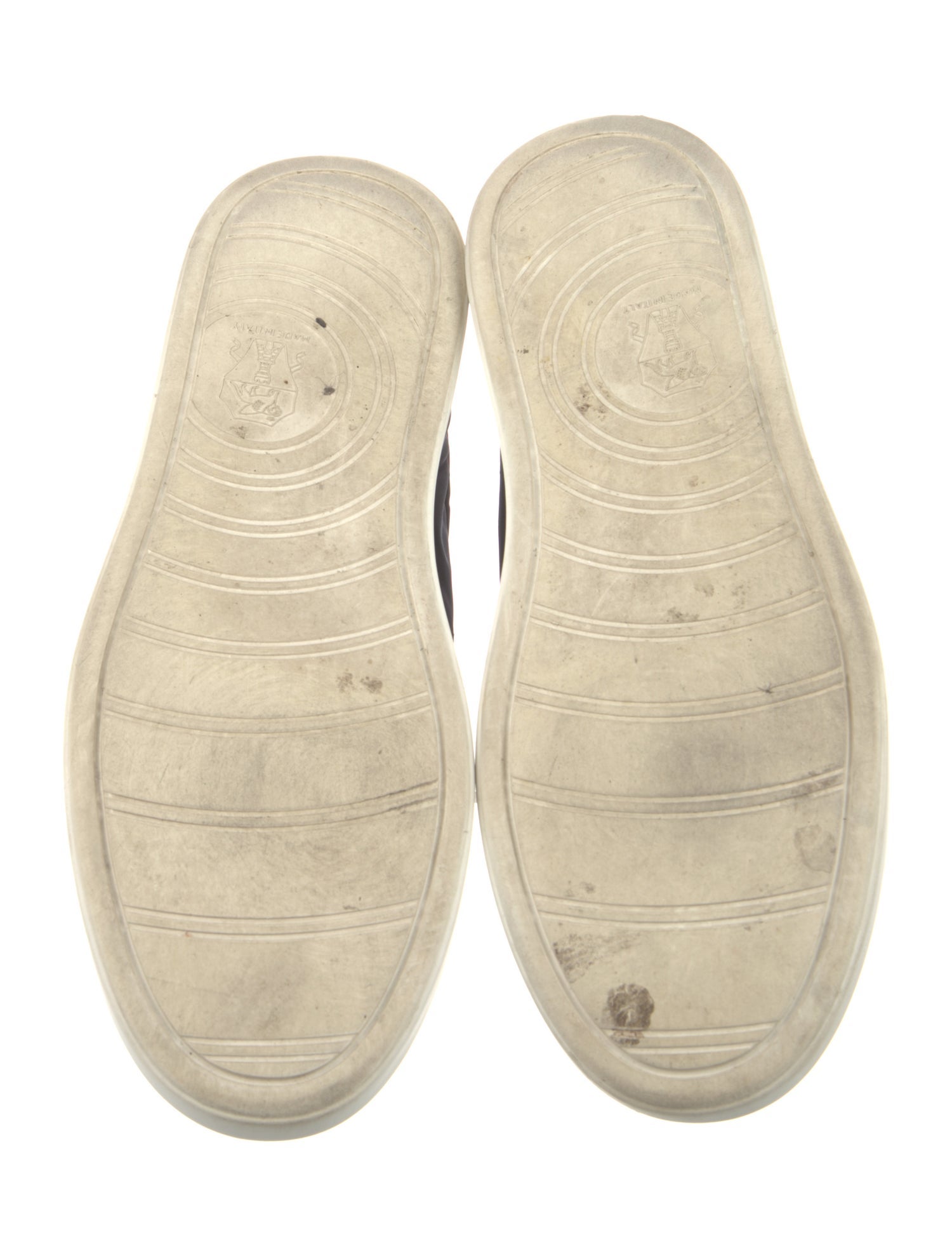 Brunello Cucinelli Leather Colorblock Pattern Sneakers