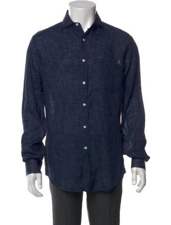 Brunello Cucinelli Linen Long Sleeve Dress Shirt