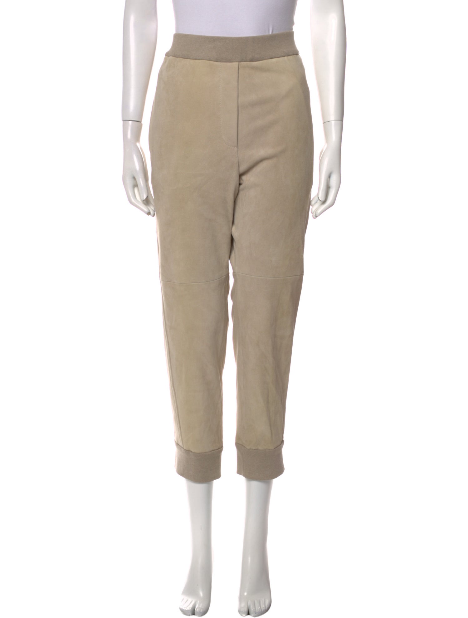 Brunello Cucinelli Leather Straight Leg Pants