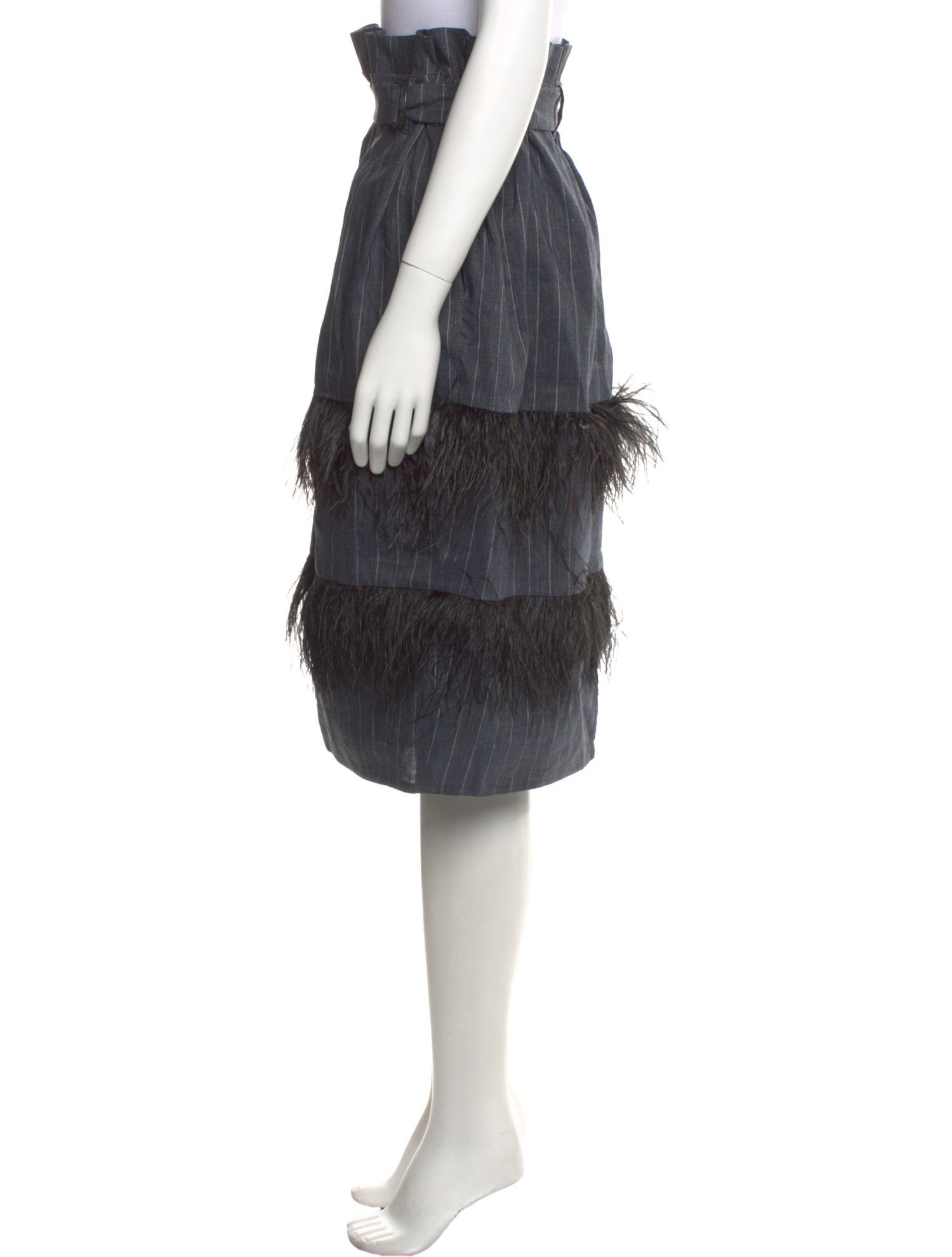 Brunello Cucinelli Striped Knee-Length Skirt