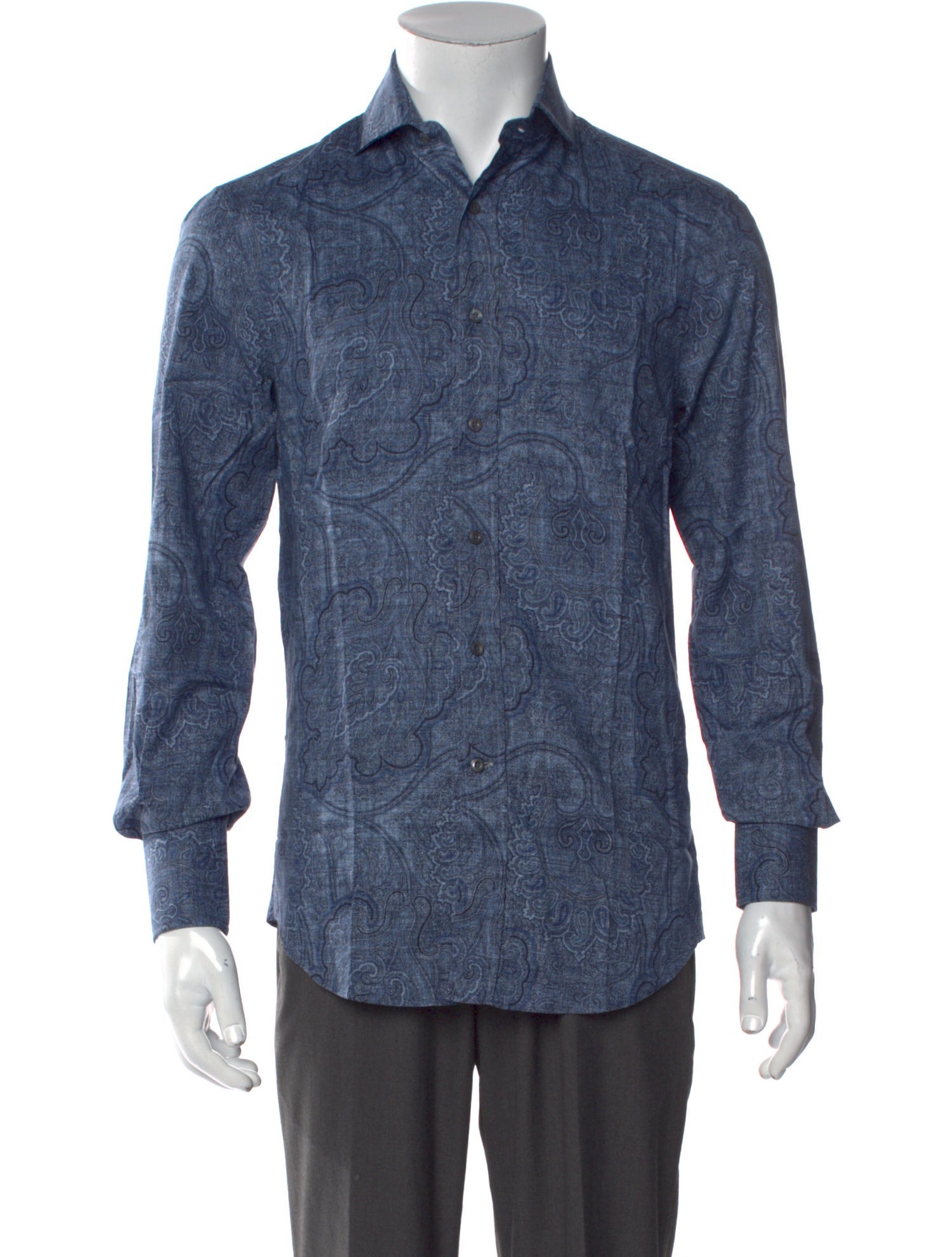 Brunello Cucinelli Printed Long Sleeve Dress Shirt w/ Tags