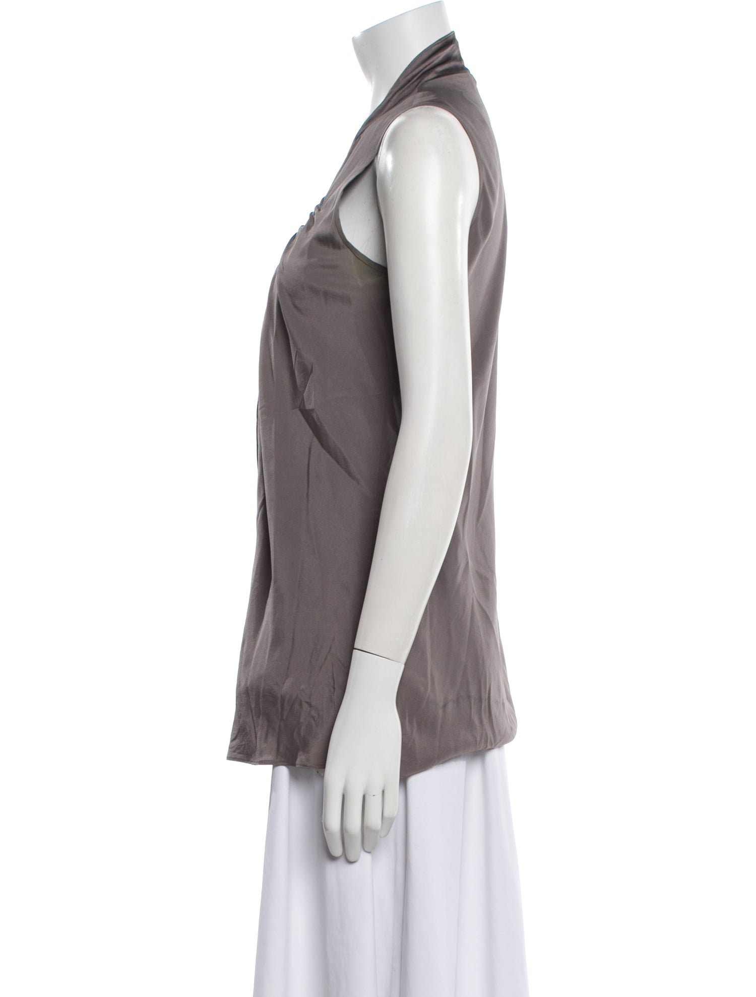 Brunello Cucinelli Silk V-Neck Top