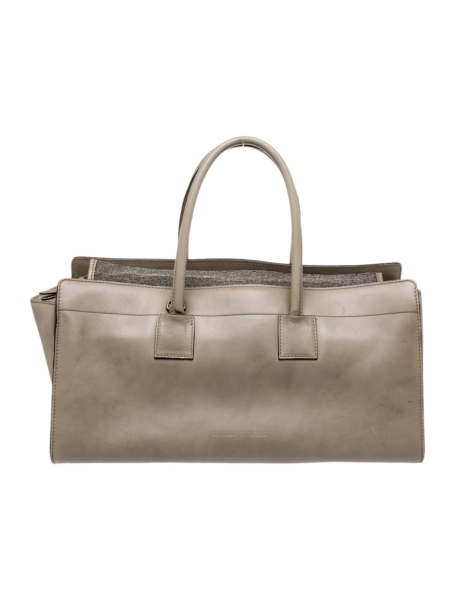 Brunello Cucinelli Leather Top Handle Bag