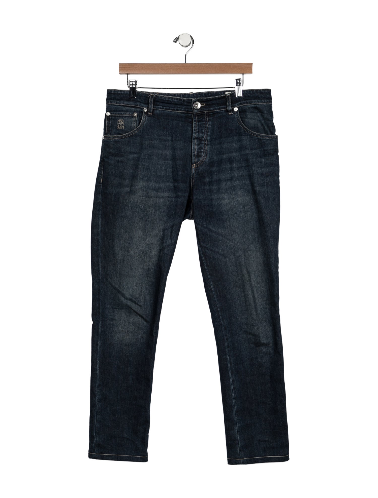 Brunello Cucinelli Mid-Rise Straight Leg Jeans