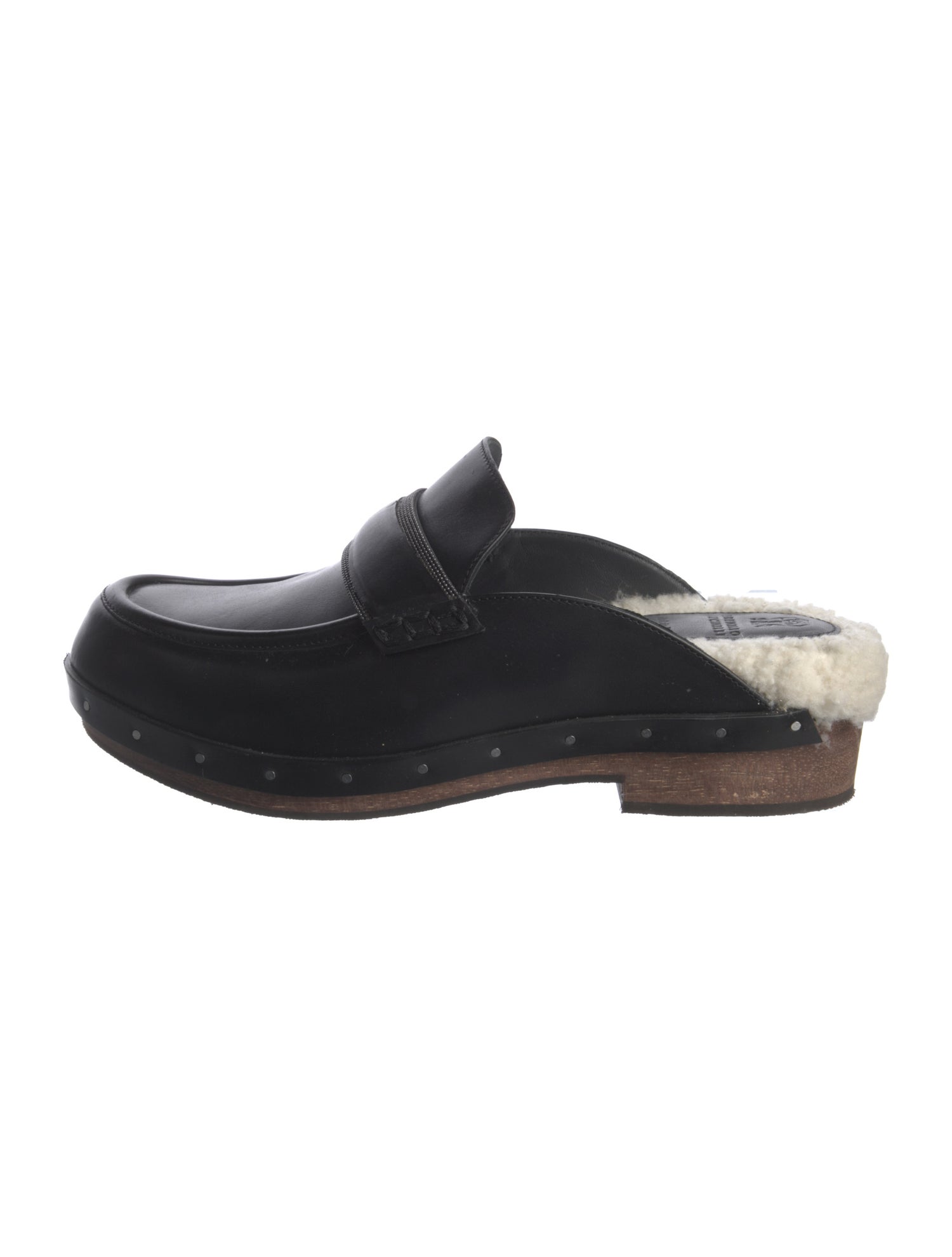 Brunello Cucinelli Monili Leather Mules