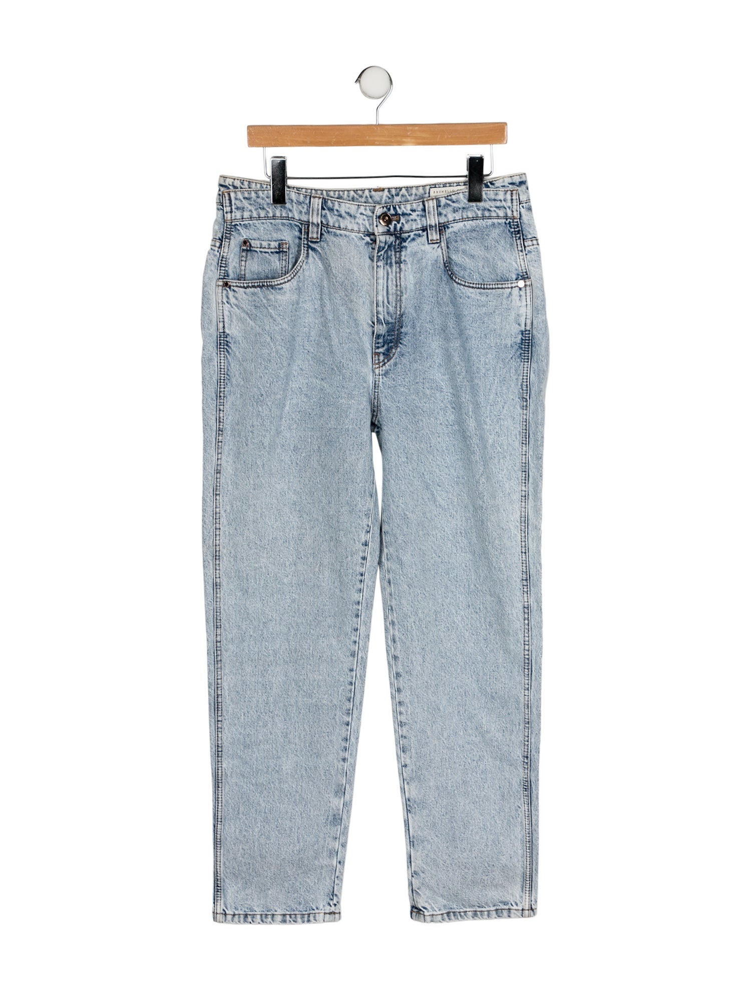 Brunello Cucinelli High-Rise Straight Leg Jeans