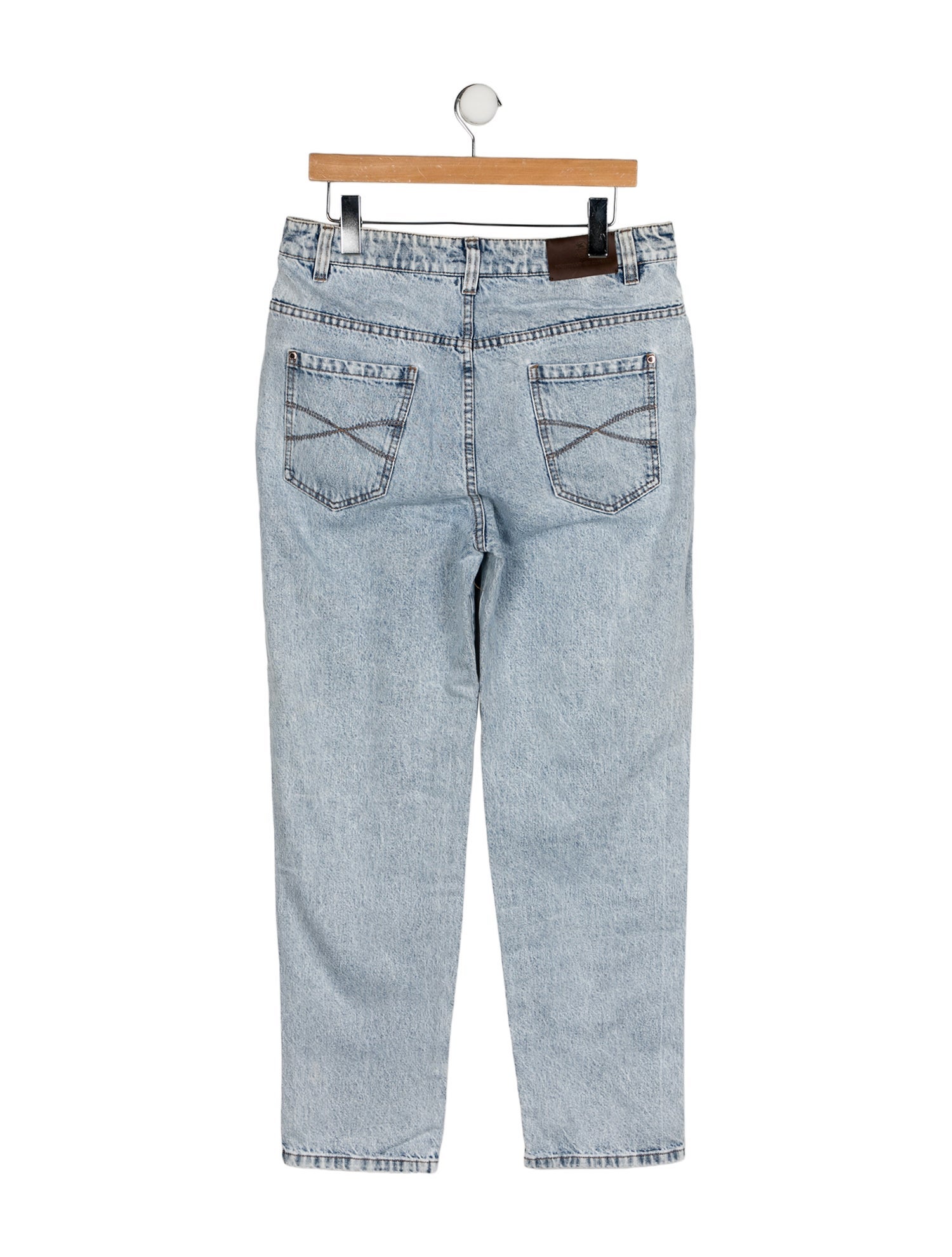 Brunello Cucinelli High-Rise Straight Leg Jeans