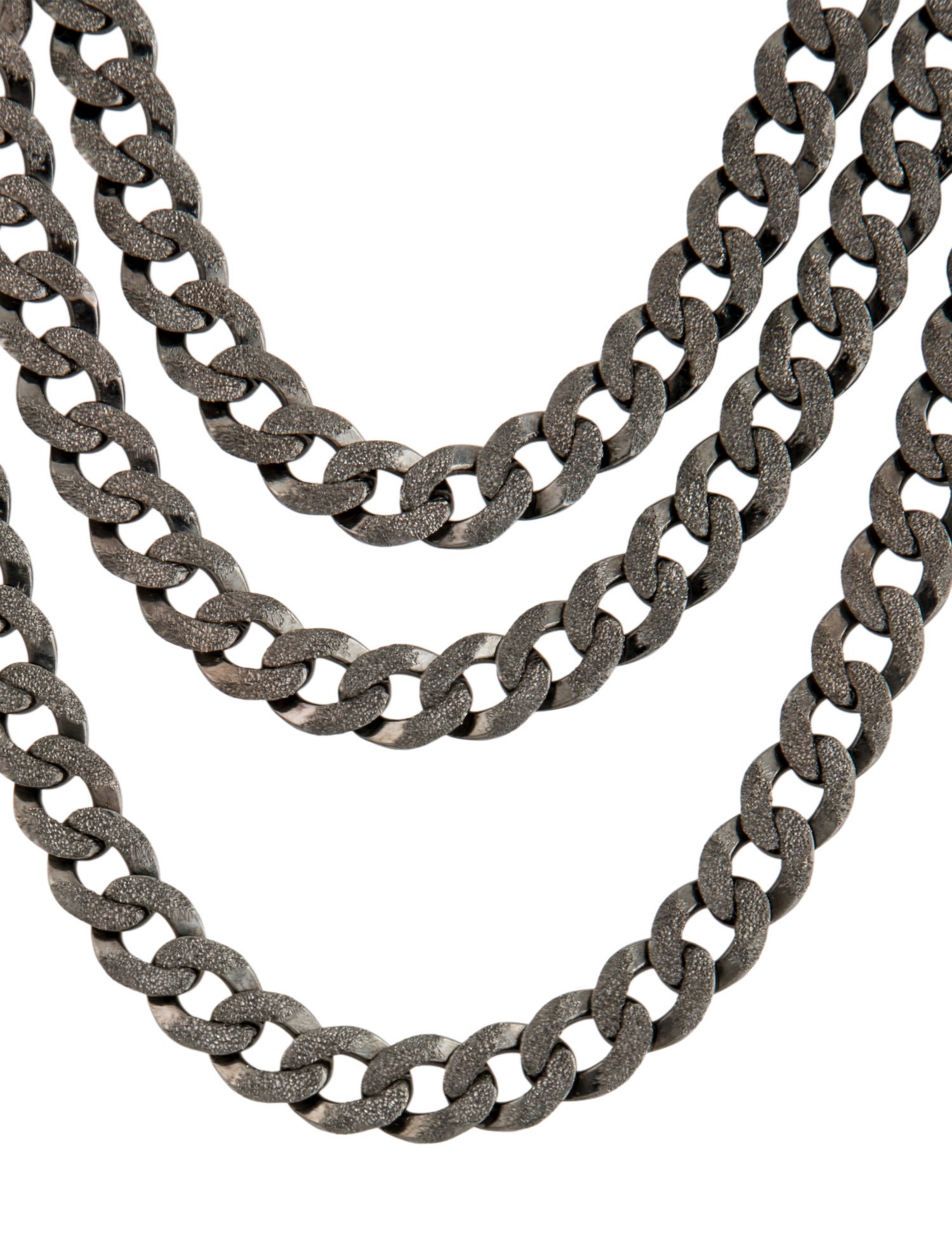 Brunello Cucinelli Double Curb Chain Choker Necklace