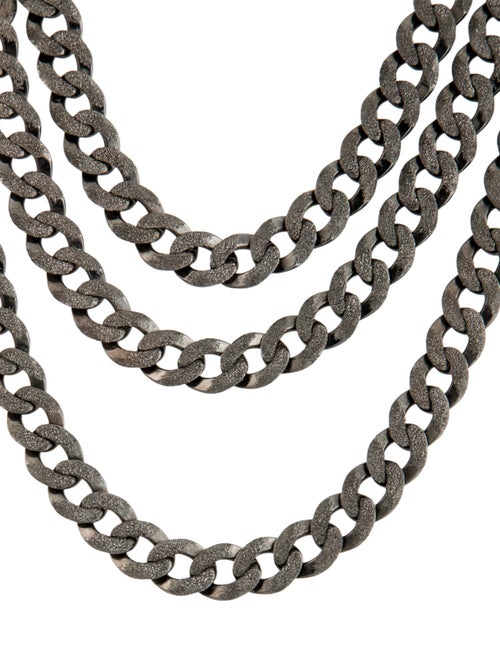 Brunello Cucinelli Double Curb Chain Choker Necklace