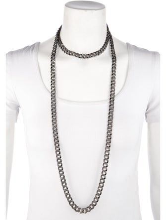 Brunello Cucinelli Double Curb Chain Choker Necklace