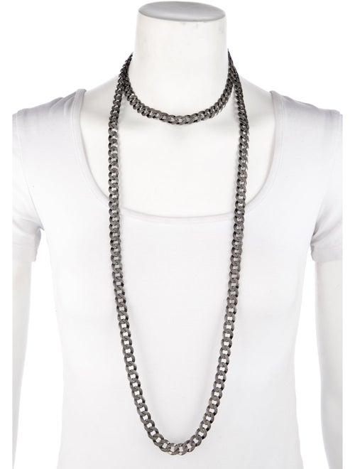 Brunello Cucinelli Double Curb Chain Choker Necklace
