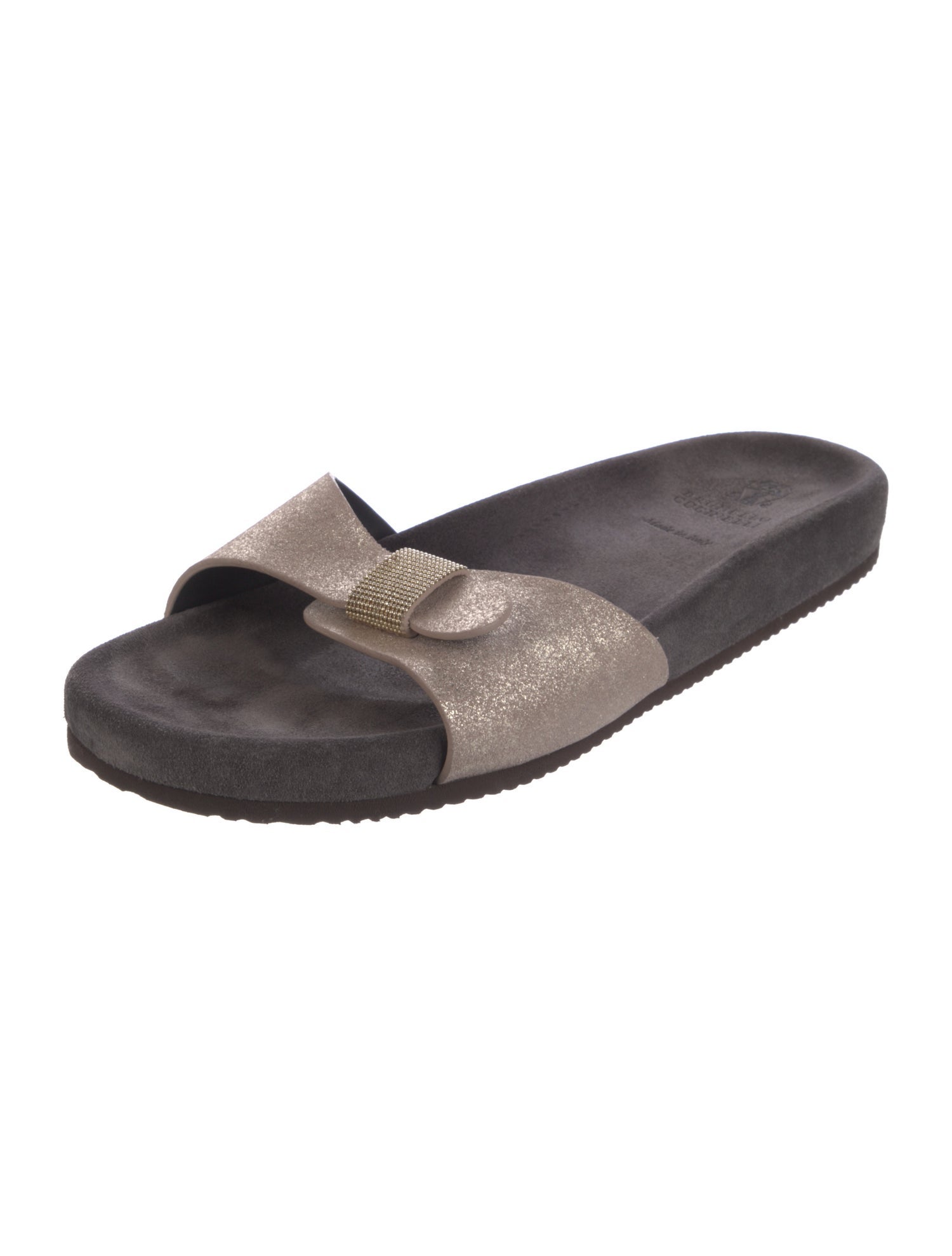 Brunello Cucinelli Suede Slides