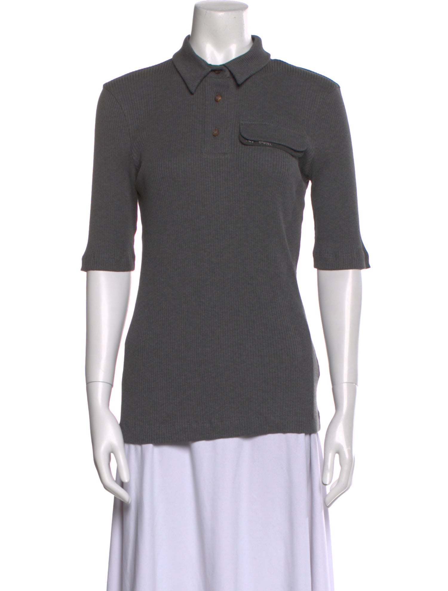 Brunello Cucinelli Three-Quarter Sleeve Polo