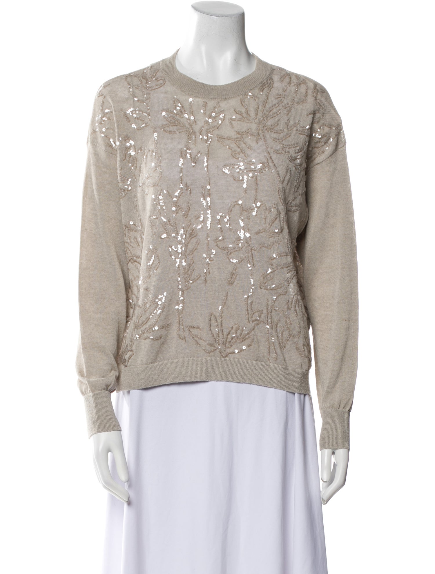 Brunello Cucinelli Linen Crew Neck Sweatshirt w/ Tags