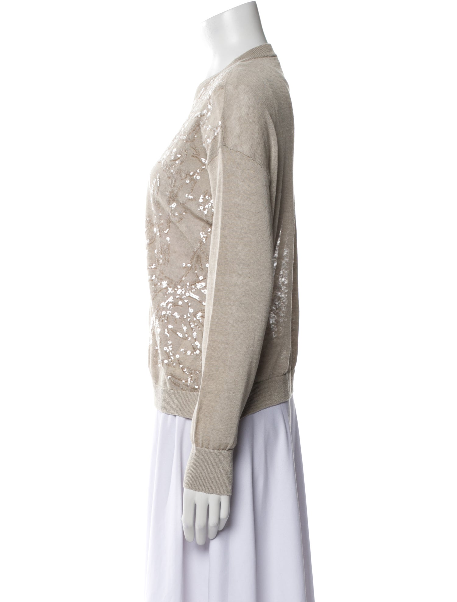 Brunello Cucinelli Linen Crew Neck Sweatshirt w/ Tags