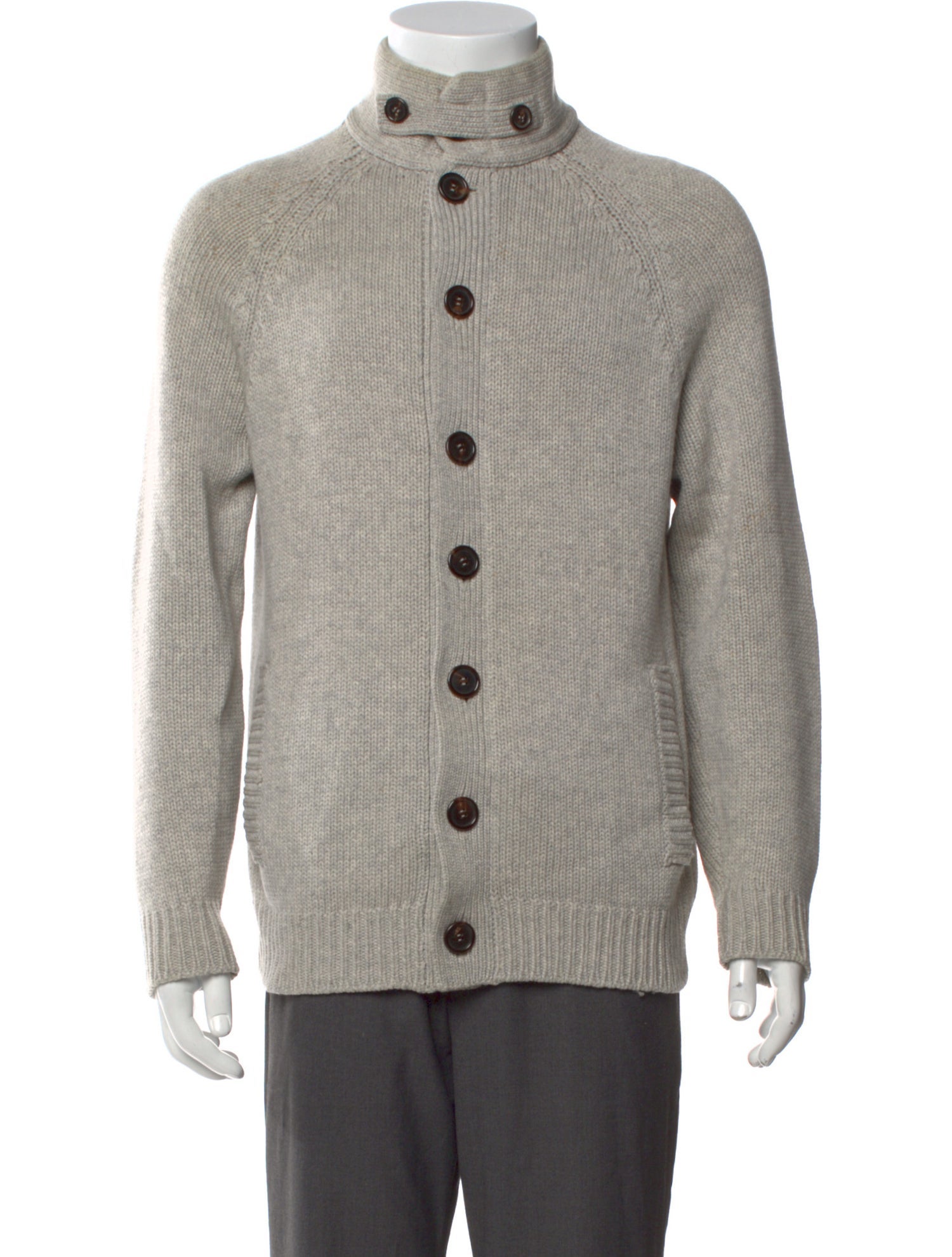 Brunello Cucinelli Cashmere Mock Neck Cardigan