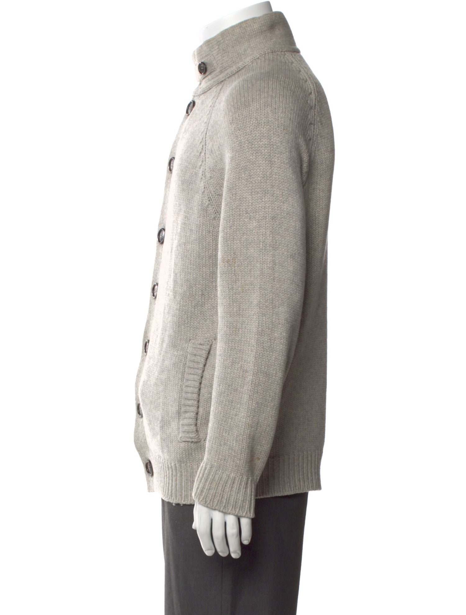 Brunello Cucinelli Cashmere Mock Neck Cardigan