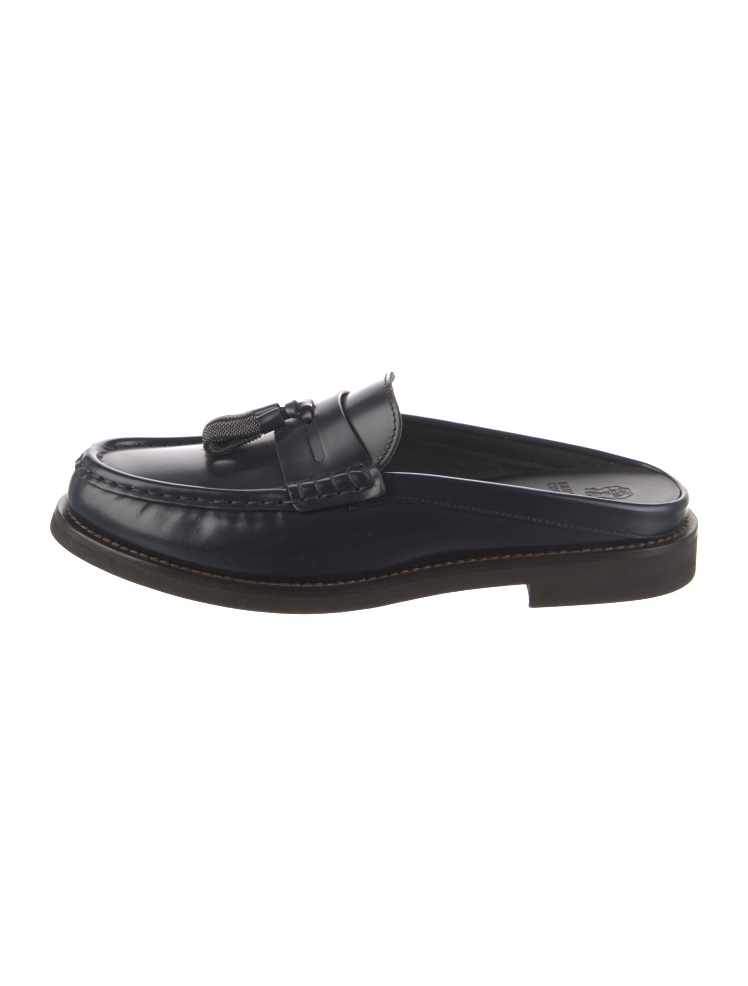 Brunello Cucinelli Monili Leather Mules