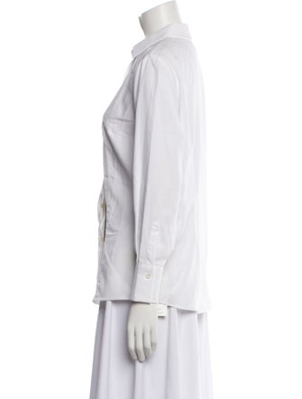 Brunello Cucinelli Long Sleeve Button-Up Top