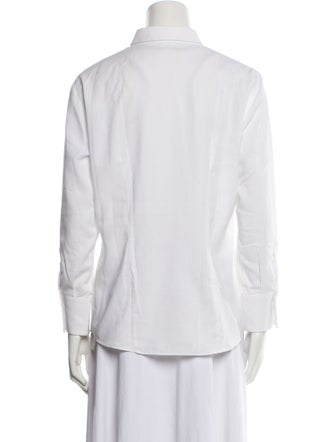 Brunello Cucinelli Long Sleeve Button-Up Top