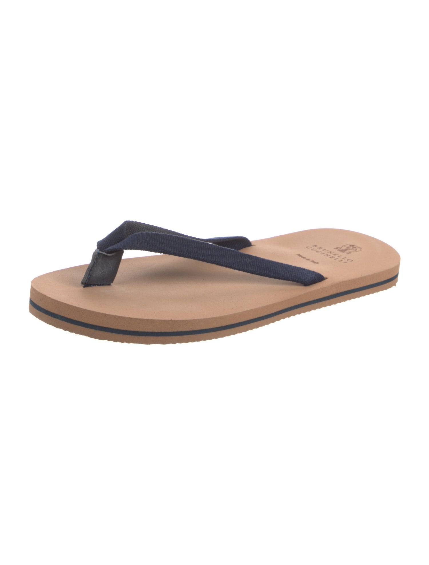 Brunello Cucinelli Canvas Flip Flops