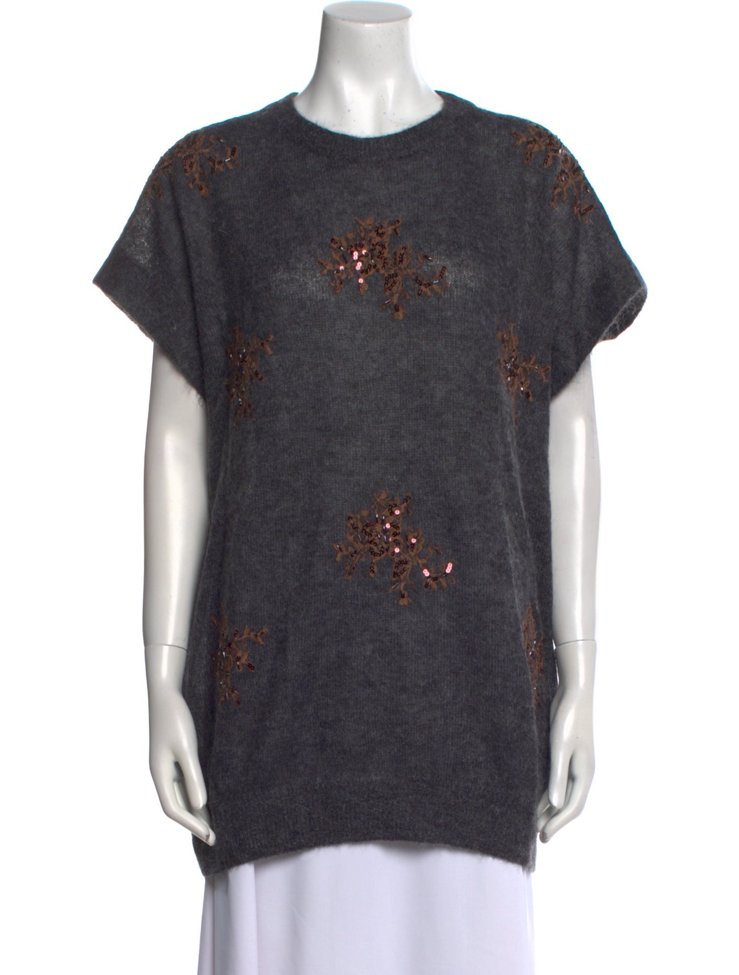 Brunello Cucinelli Printed Crew Neck Sweater