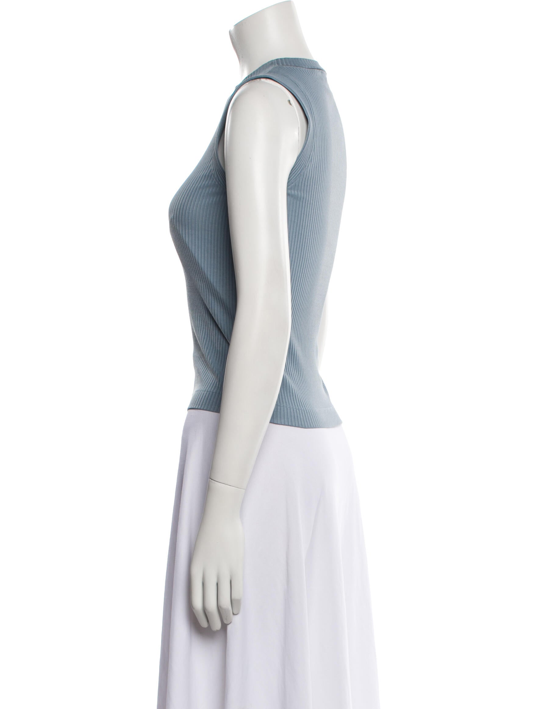 Brunello Cucinelli Crew Neck Sleeveless Top