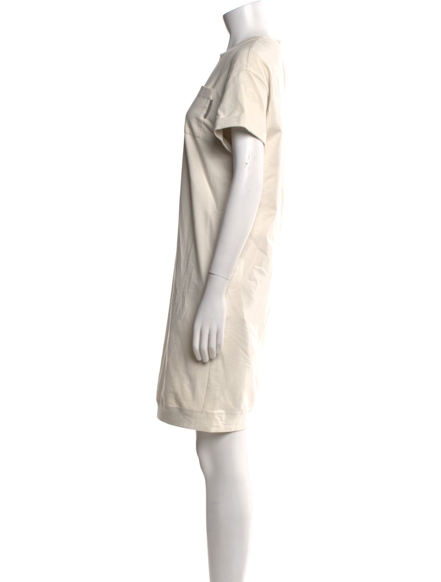 Brunello Cucinelli Crew Neck Mini Dress