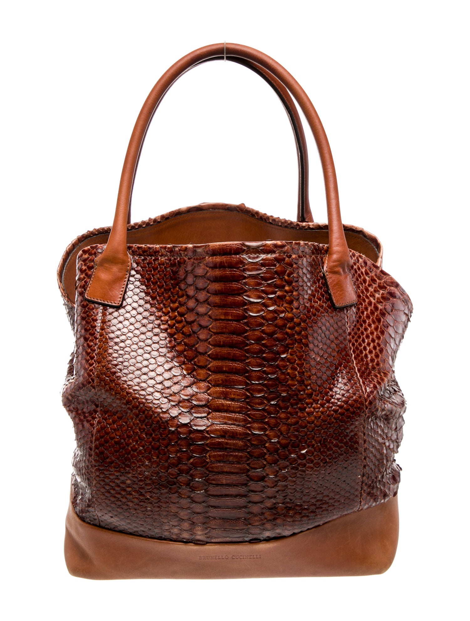 Brunello Cucinelli Snakeskin Bucket Bag