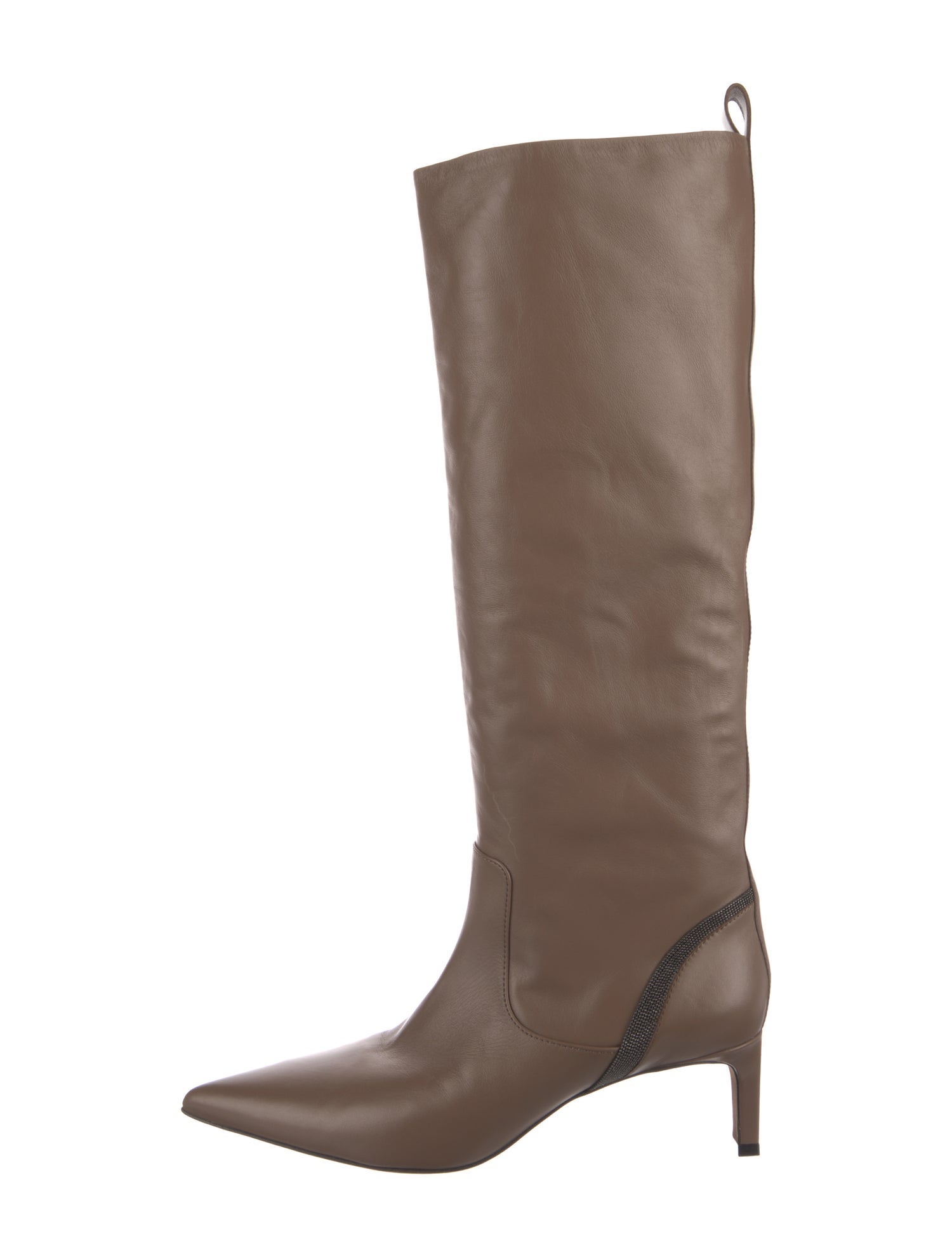 Brunello Cucinelli Monili Leather Boots