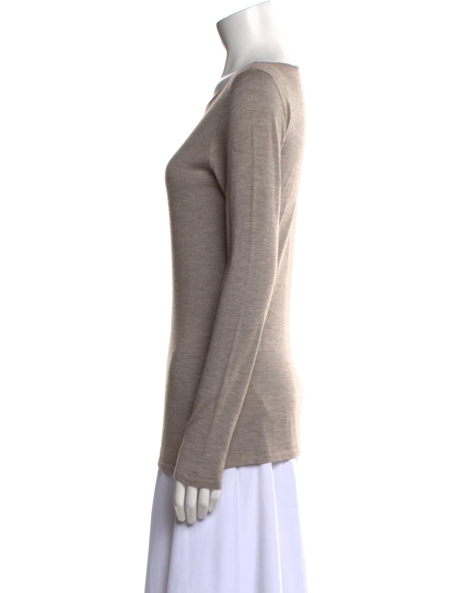 Brunello Cucinelli Cashmere Bateau Neckline T-Shirt