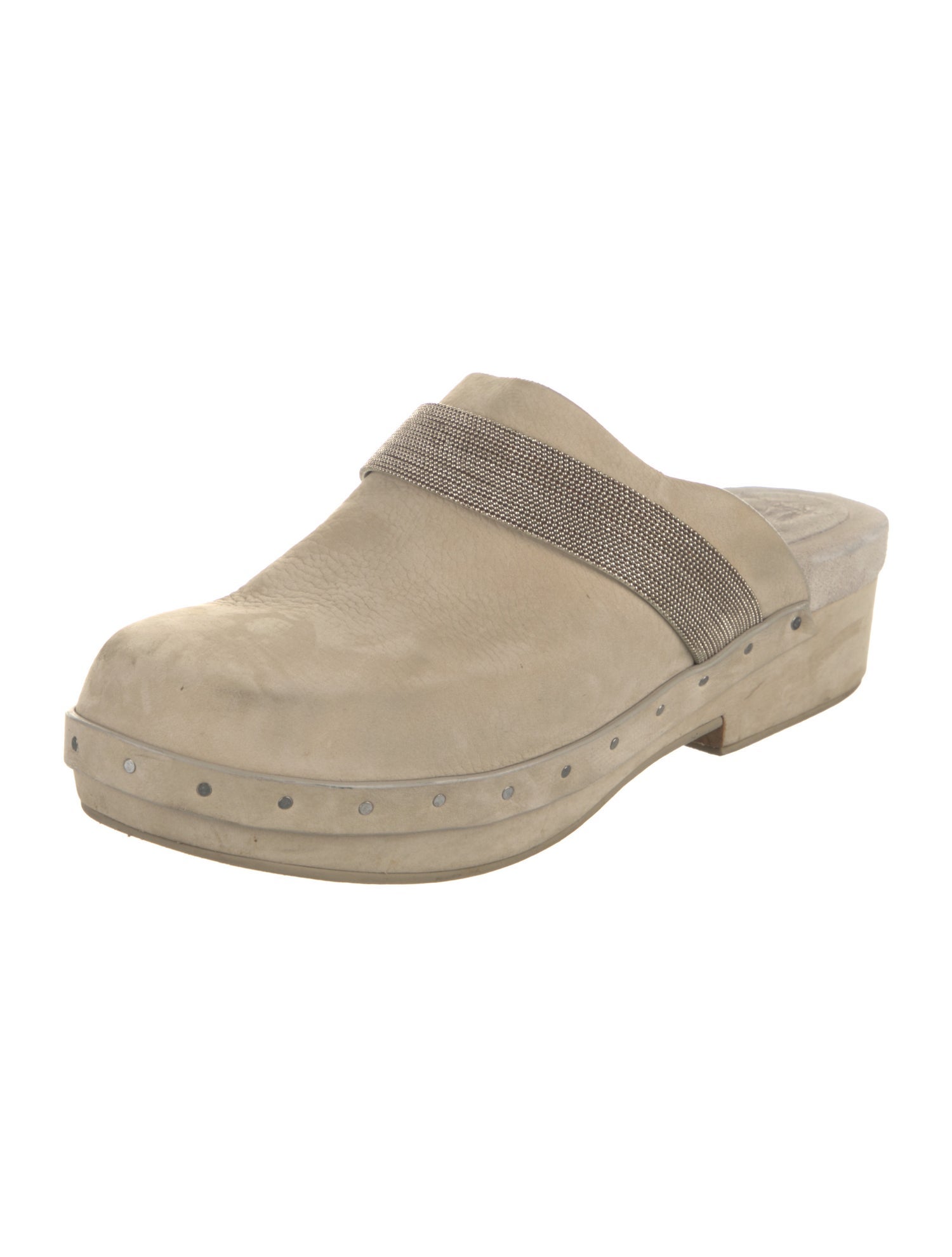 Brunello Cucinelli Monili Nubuck Mules