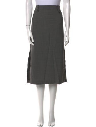 Brunello Cucinelli Virgin Wool Midi Length Skirt